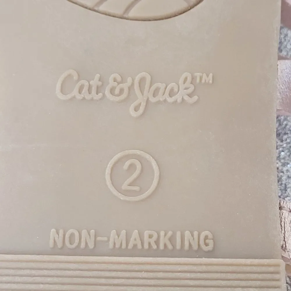 Cat & Jack Strappy Sandals Rose Gold Little Girls Size 2 New